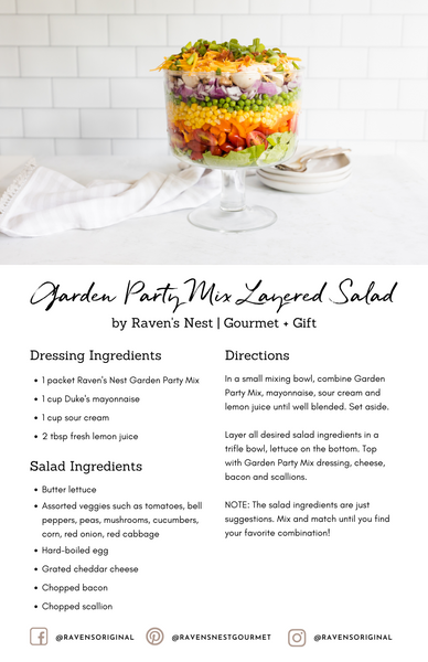 Recipe Cards Garden Party Mix (pack of 24)