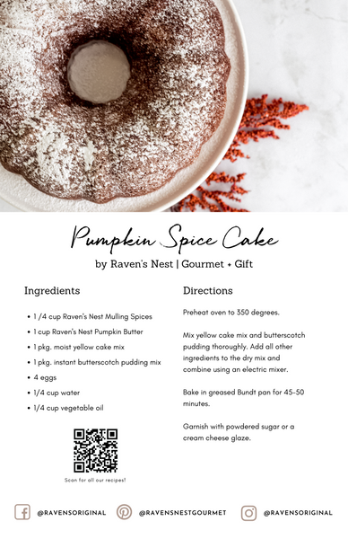 Recipe Cards Mulling Spices/Pumpkin Butter (pack of 24)